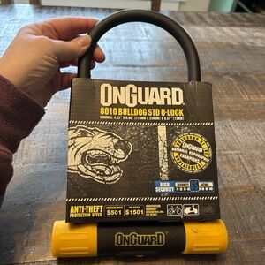 OnGuard 8010 Bulldog Standard Bike U-Lock (4.53" x 9.06") 65 Security Rating